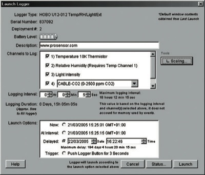 logiciel d'exploitation Hoboware Prosensor